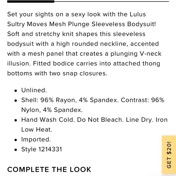 Lulus Bodysuit - Picture 4 of 6